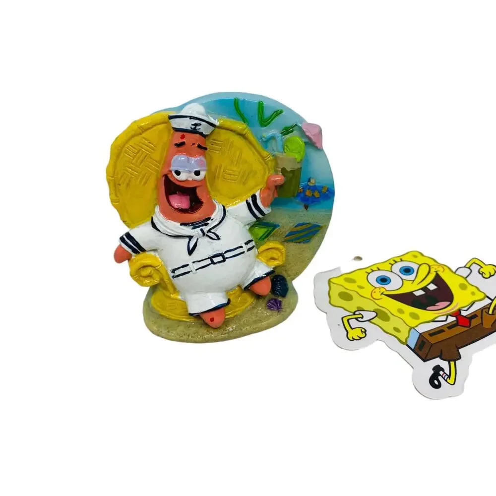 Sponge Bob Patrick in Lounge chair Aerating Resin PennPlax Orn. Sponge Bob